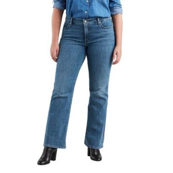 Levi's Denim - Levi’s Jeans 415 Classic Bootcut Mid Rise Plus Size Slimming Stretch New 24W